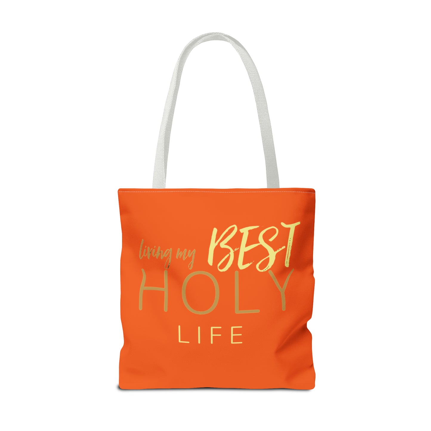 Collection A: “HOLYlife” Orange Tote Bag