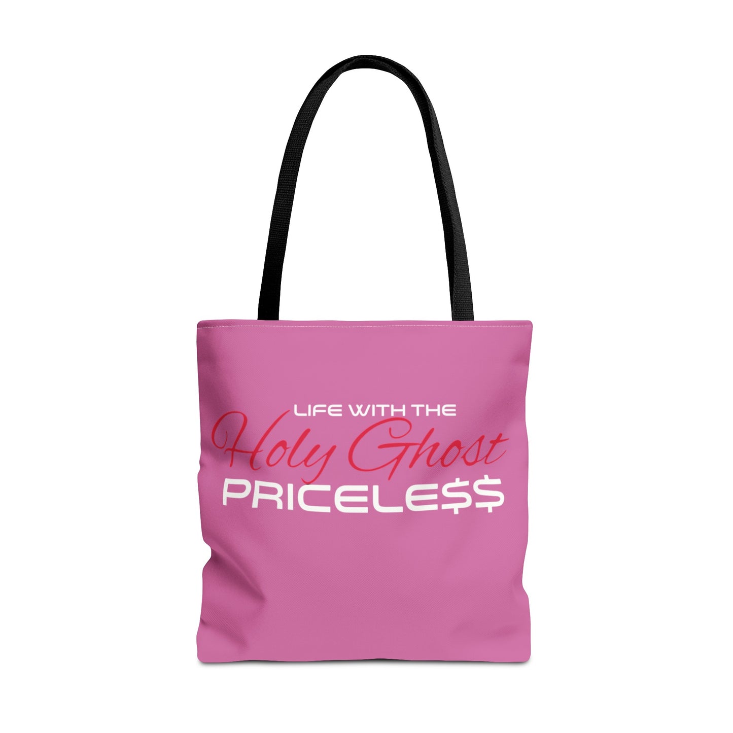 Collection A “Holy Ghost PRICELESS” Pink Tote Bag