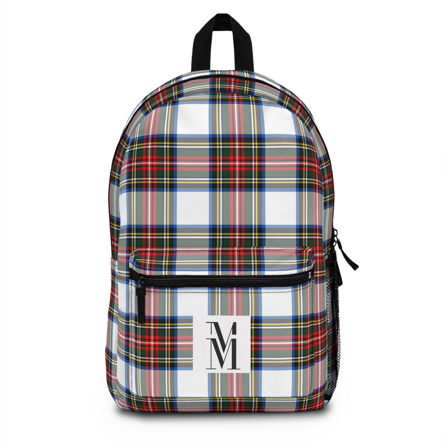Mss Mia White Plaid Backpack