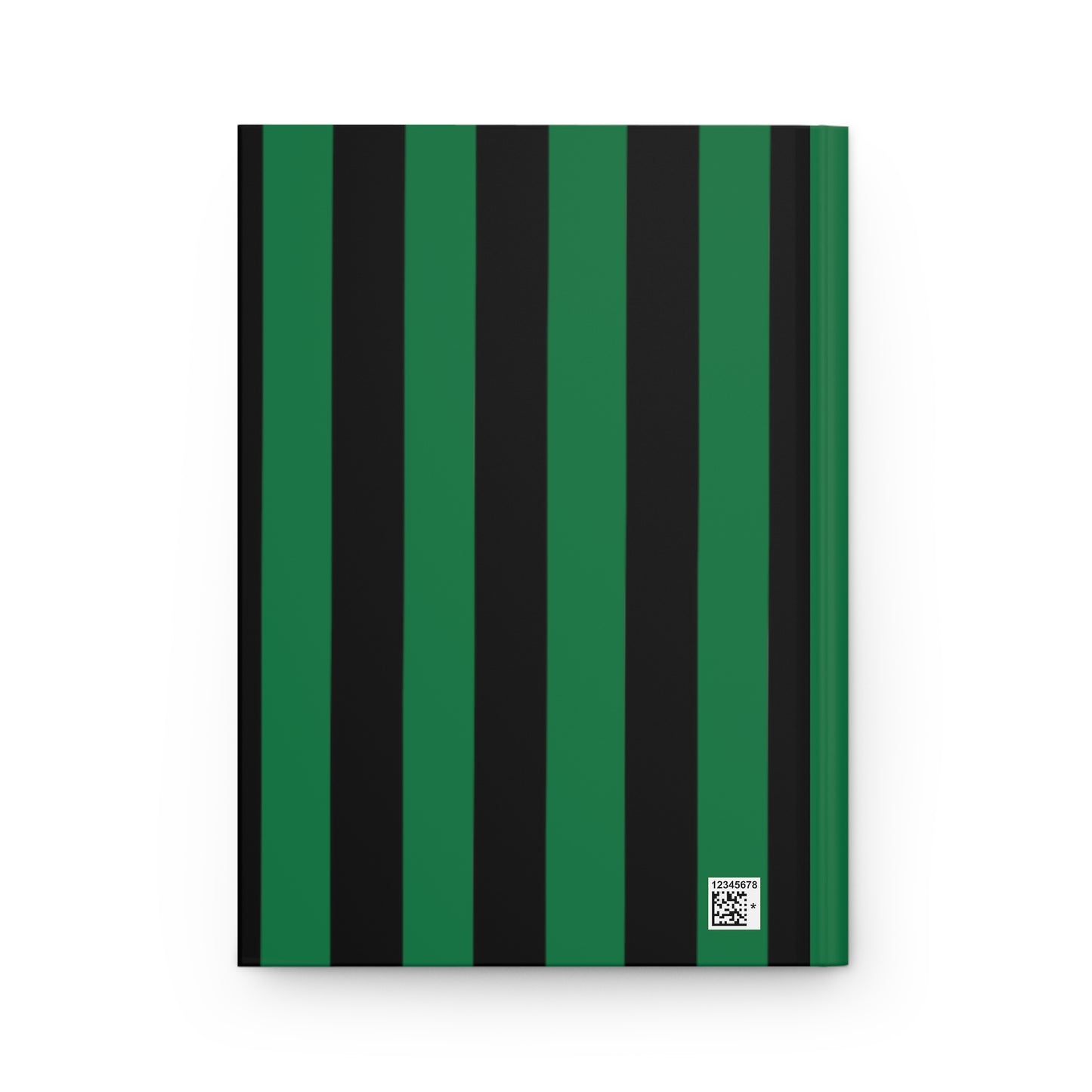 Mss Mia Dark Green Hardcover Stripe Journal Matte