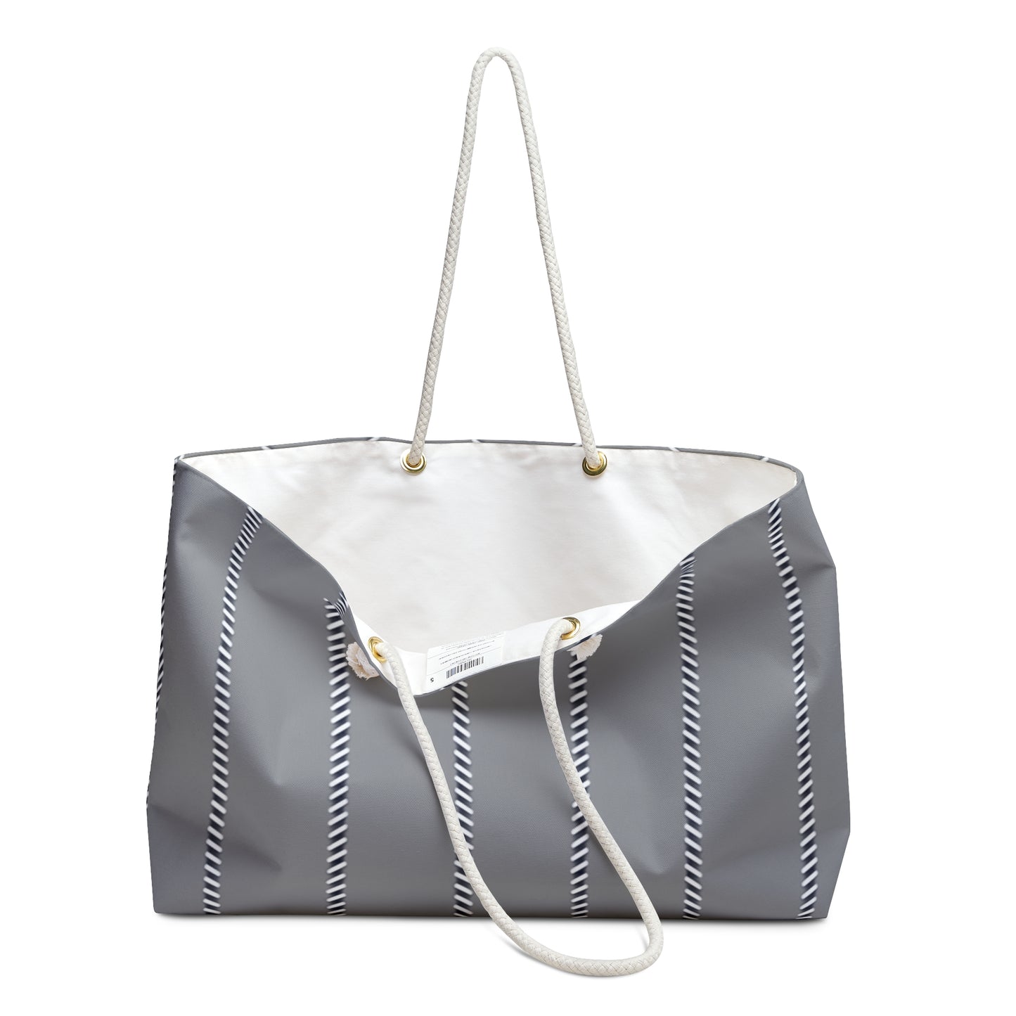 Mss Mia Grey Pinstripe Weekender