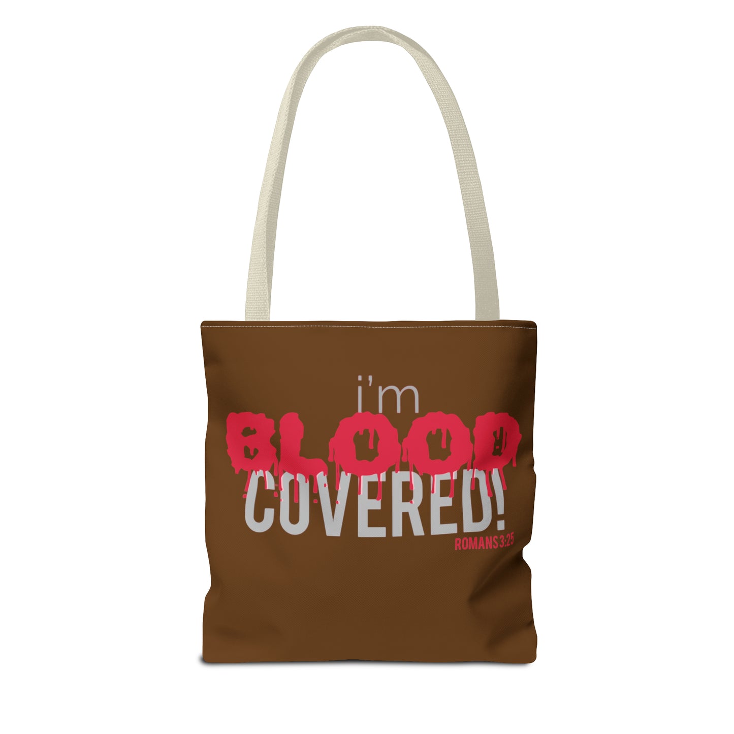 Collection B: “BLOOD Covered” Brown Tote Bag