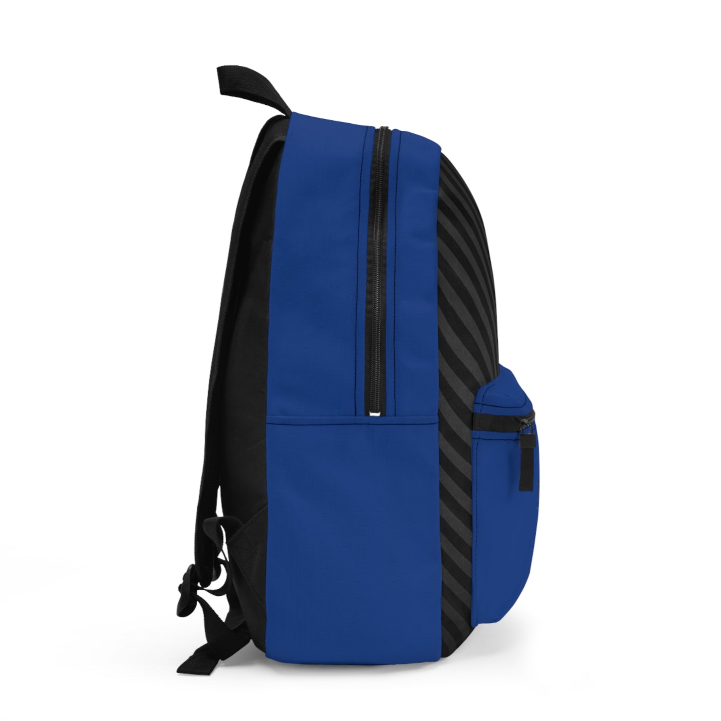 Mss Mia Dark Blue w/Black Diagonal Stripe Backpack