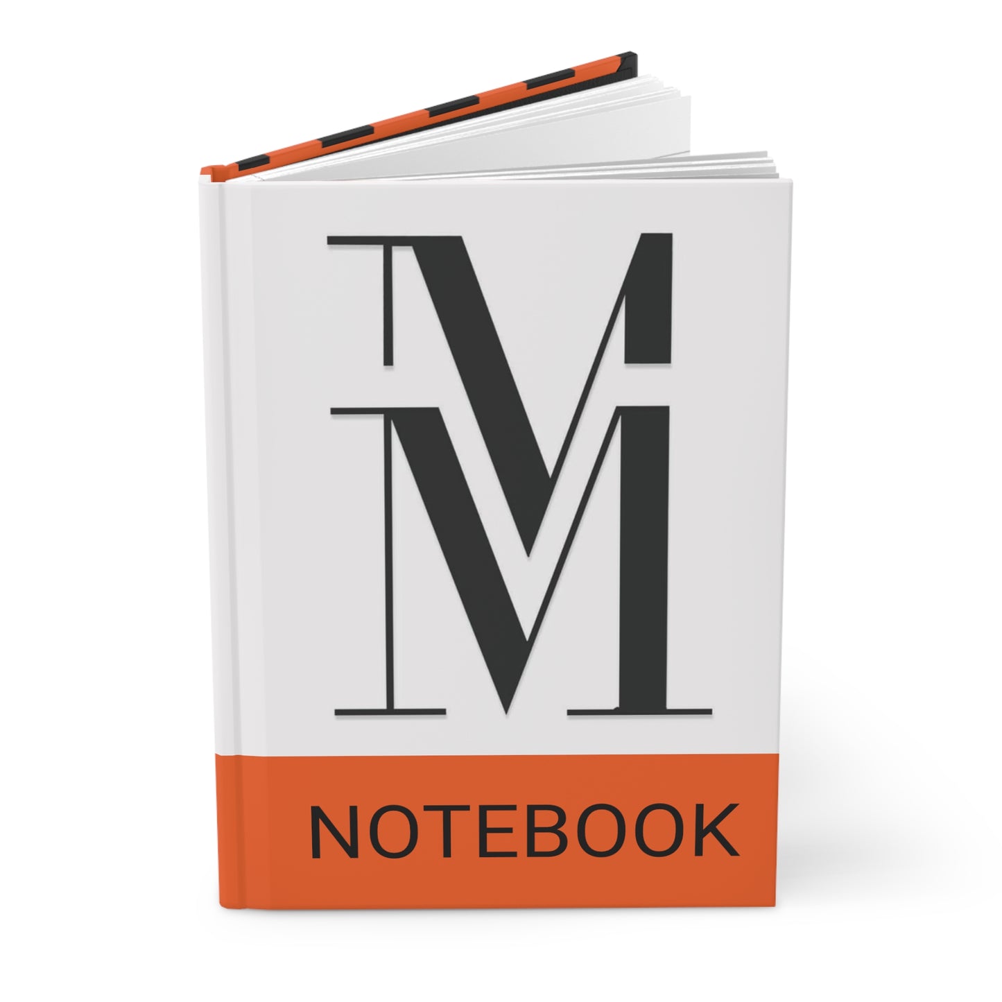 Mss Mia Orange Hardcover Stripe Journal Matte