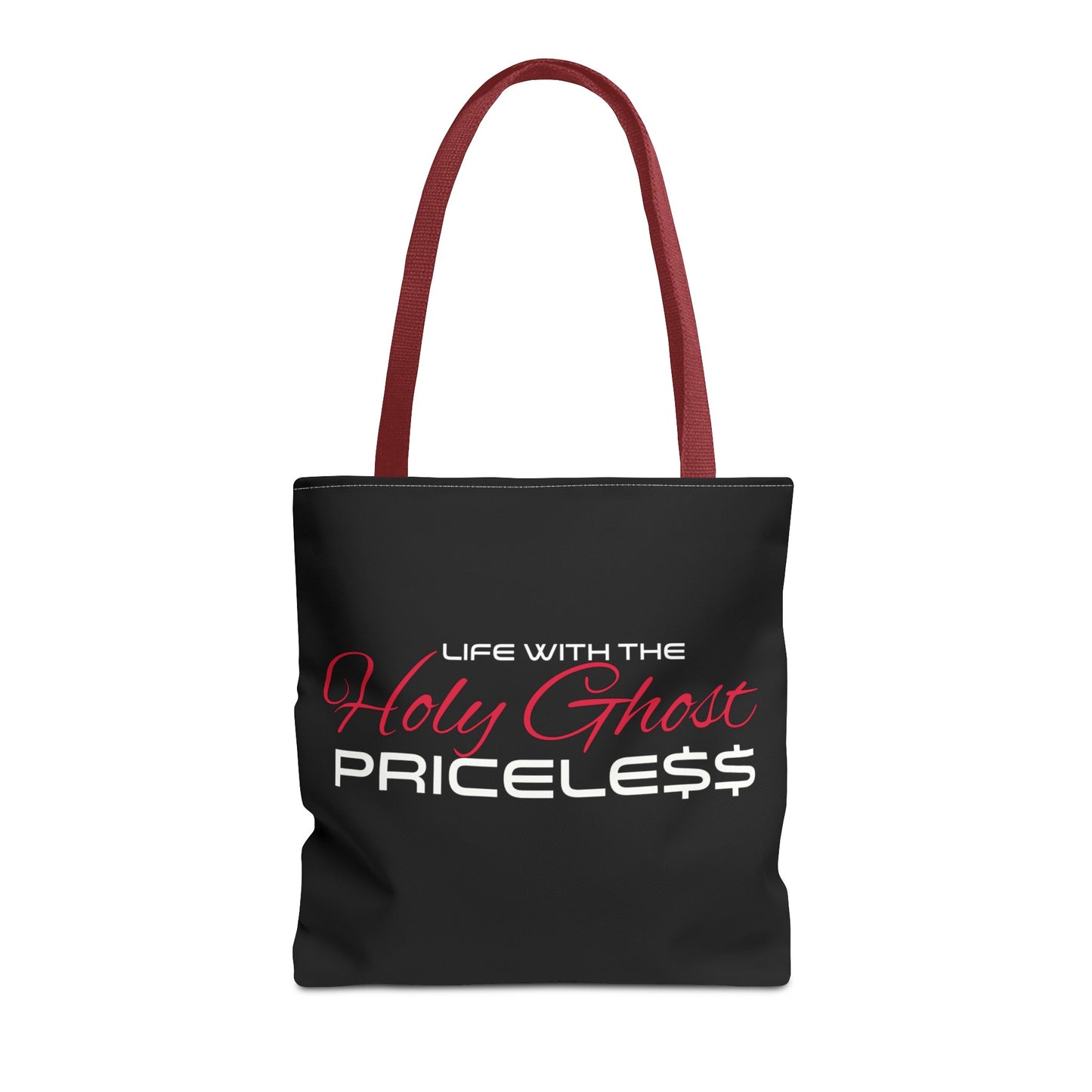 Collection A “Holy Ghost PRICELESS” Black Tote Bag