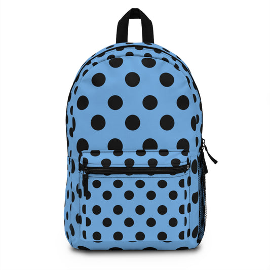 Mss Mia Light Blue W/Black Polka Backpack