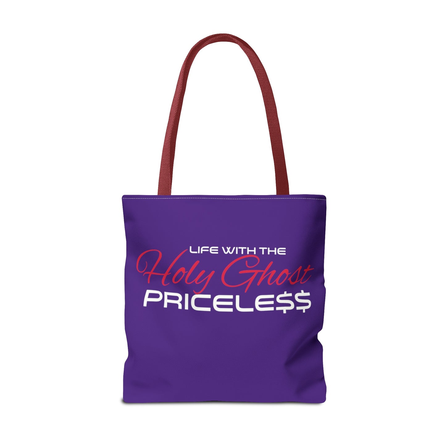 Collection A “Holy Ghost PRICELESS” Purple Tote Bag