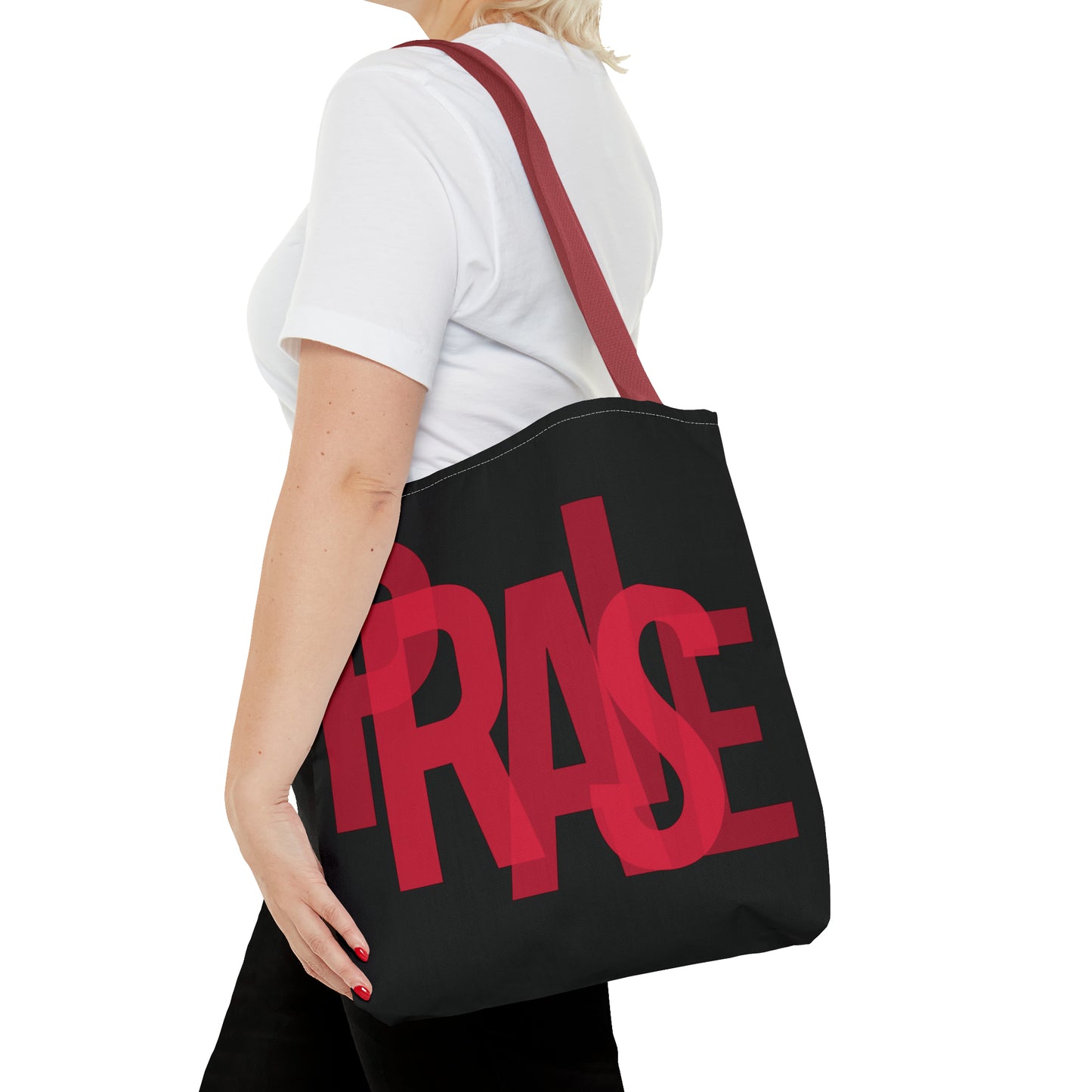 Collection B: “Garment of PRAISE” Black & Red Tote Bag