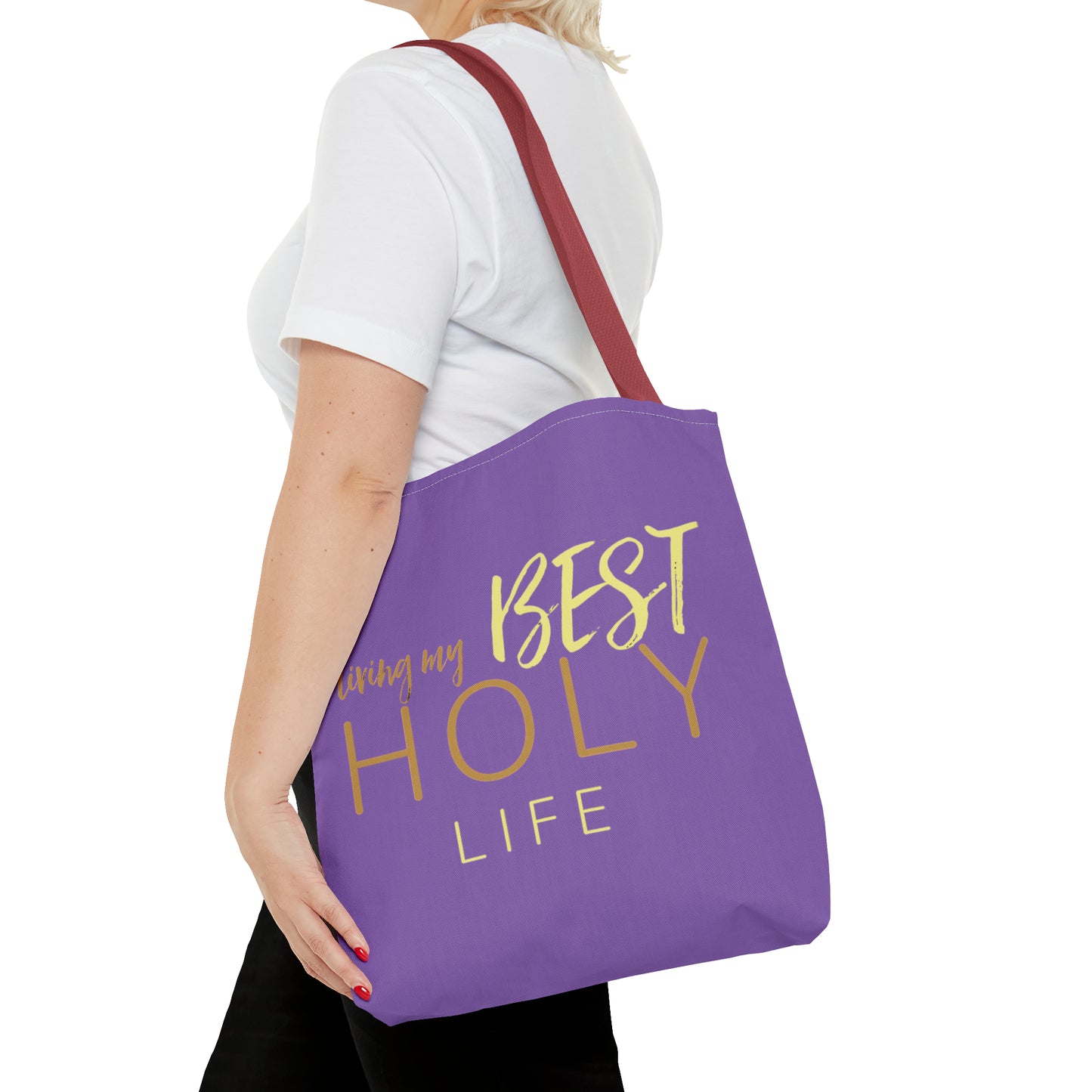 Collection A: “HOLYlife” Purple Tote Bag