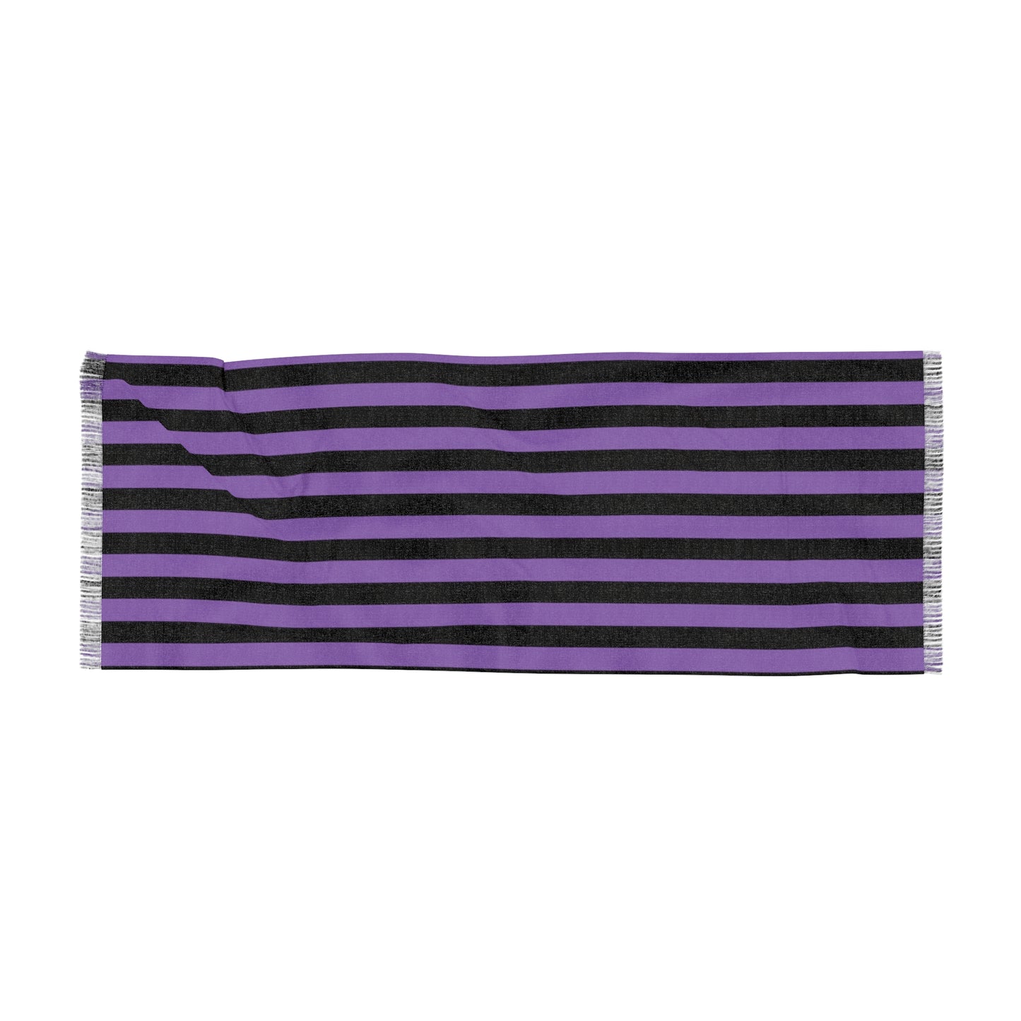 MssMia Purple w/Black Stripe Light Scarf