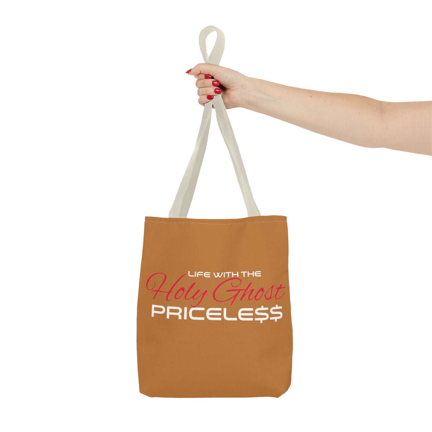 Collection A “Holy Ghost PRICELESS” Tan Tote Bag