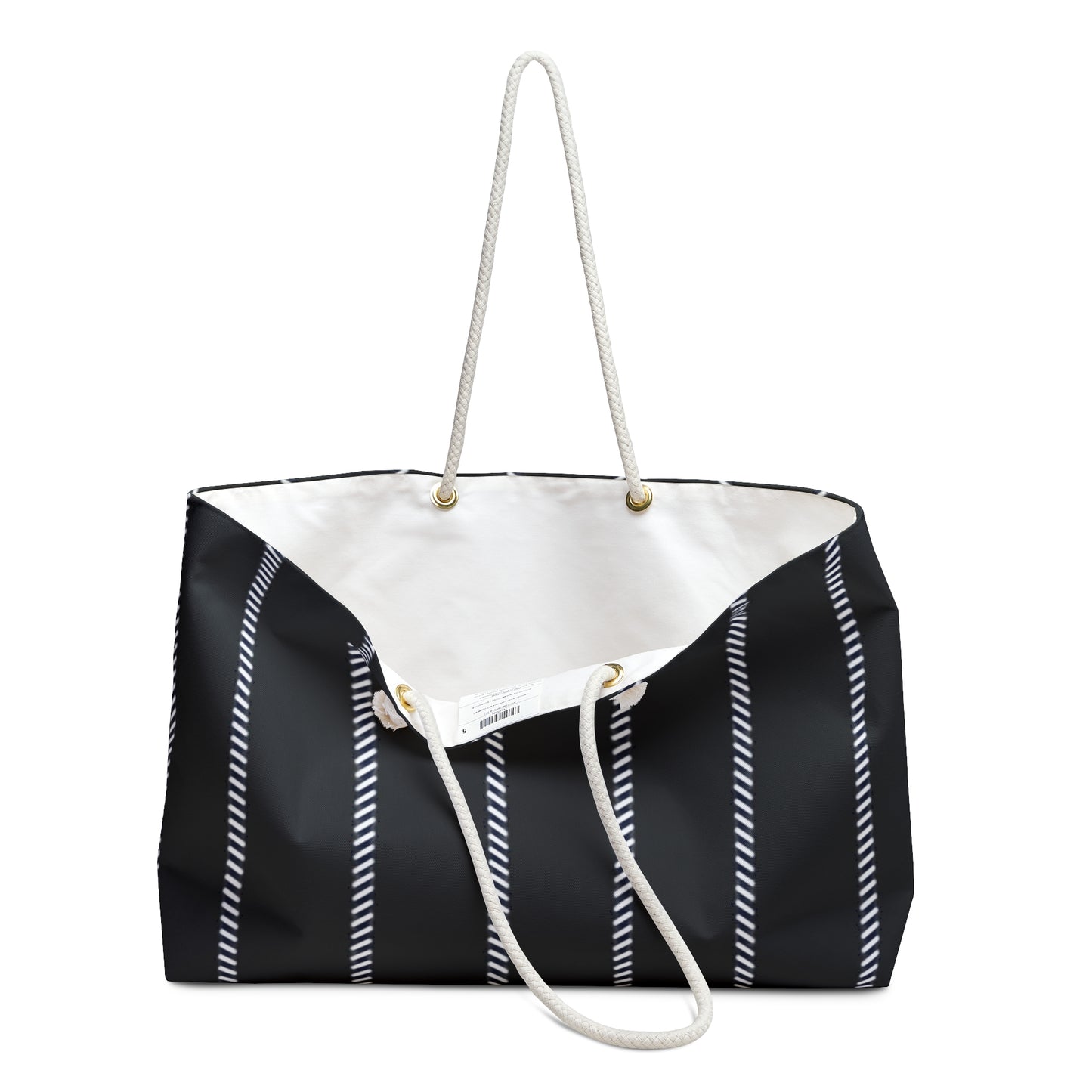 Mss Mia Black Pinstripe Weekender