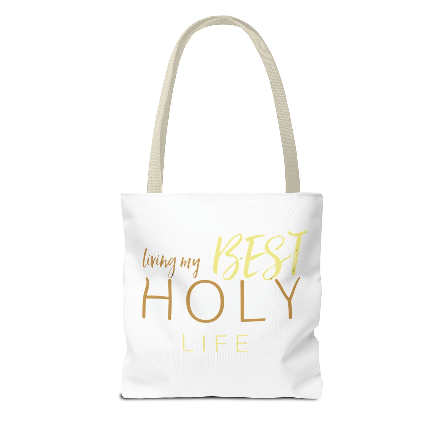 Collection A: “HOLYlife” White Tote Bag