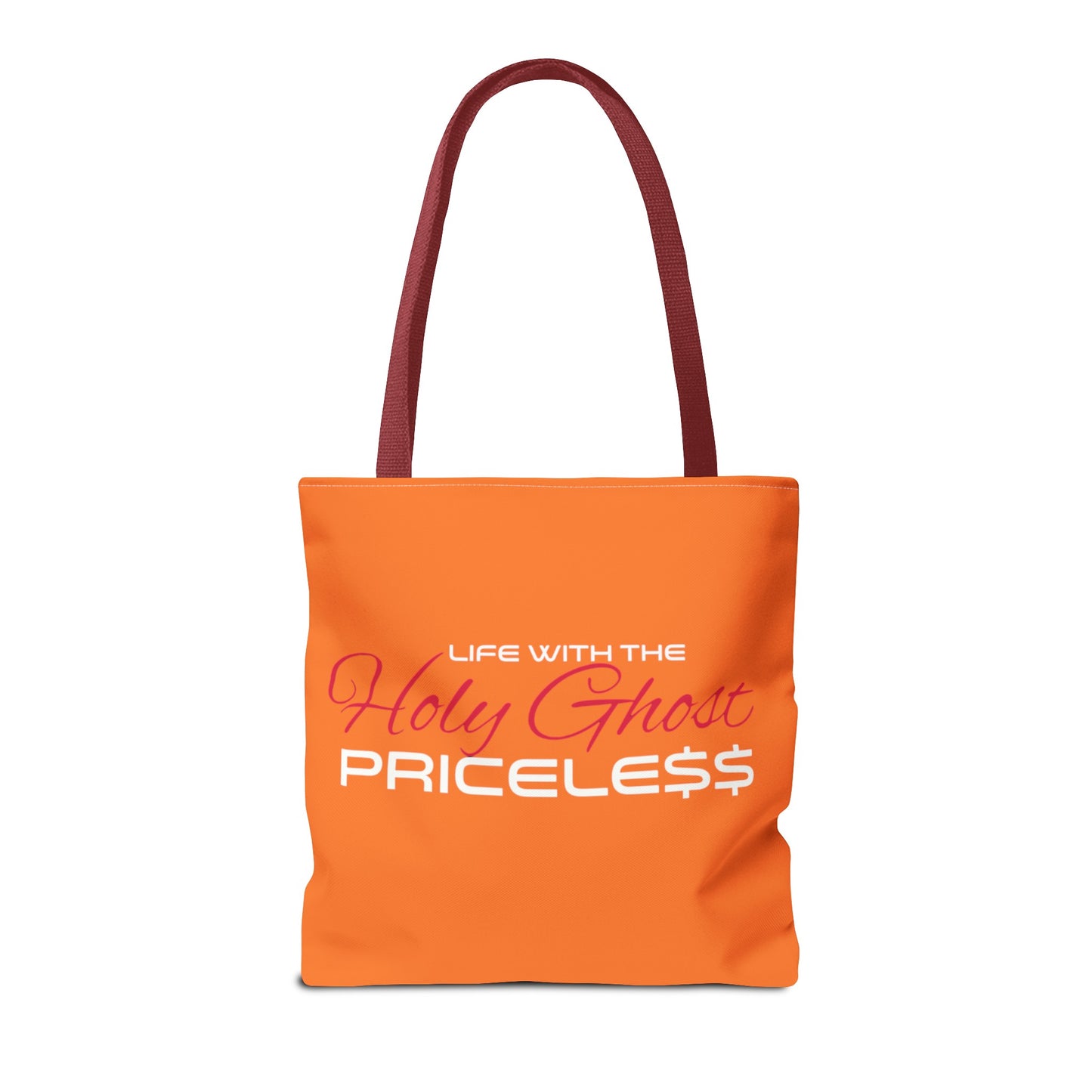 Collection A “Holy Ghost PRICELESS” Orange Tote Bag