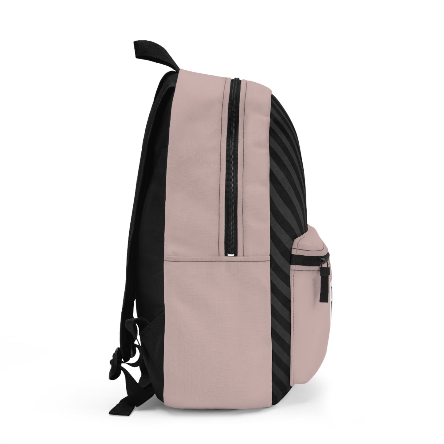 Mss Mia Pink w/Black Diagonal Stripe Backpack