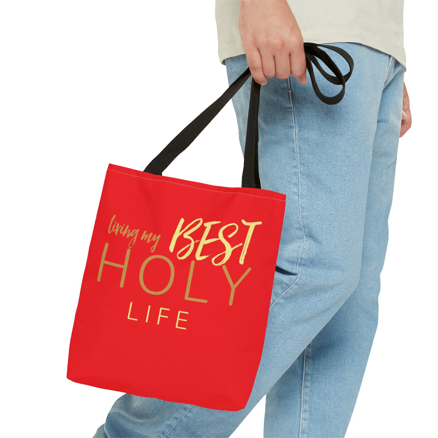 Collection A: “HOLYlife” Red Tote Bag