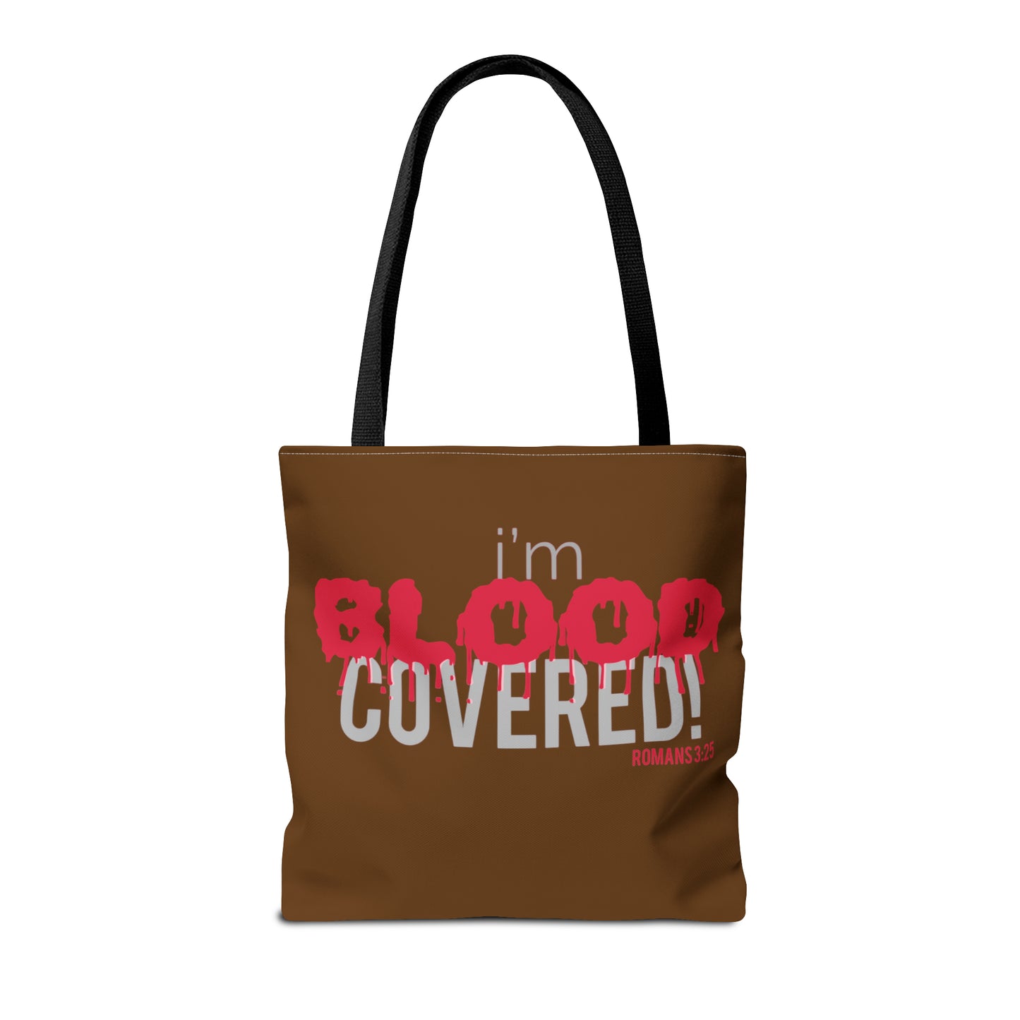 Collection B: “BLOOD Covered” Brown Tote Bag