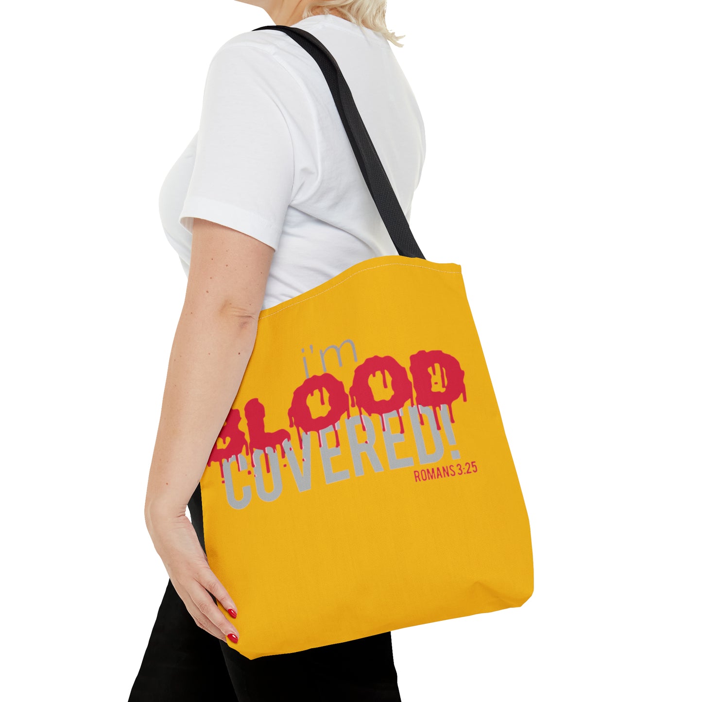 Collection B: “BLOOD Covered” Yellow Tote Bag