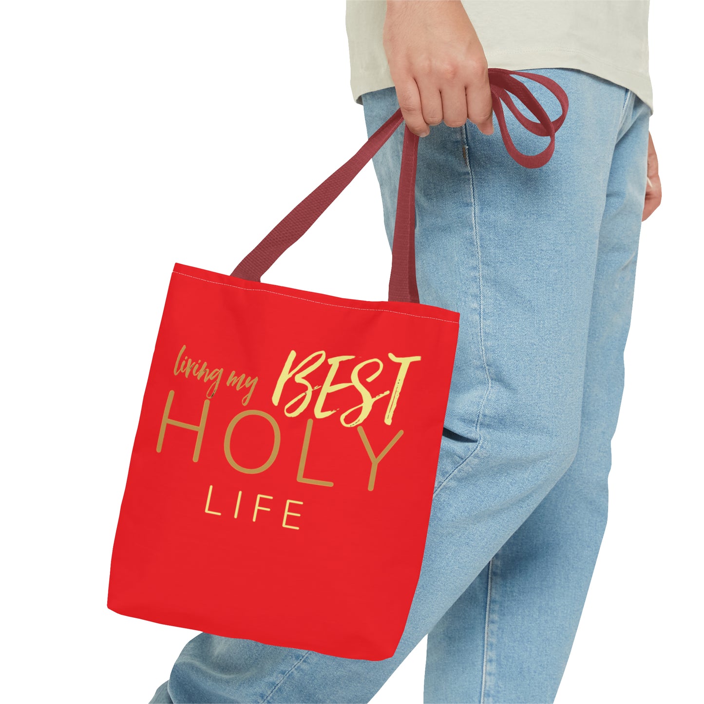 Collection A: “HOLYlife” Red Tote Bag