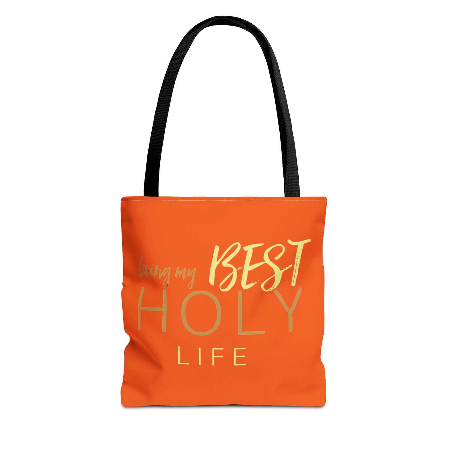 Collection A: “HOLYlife” Orange Tote Bag