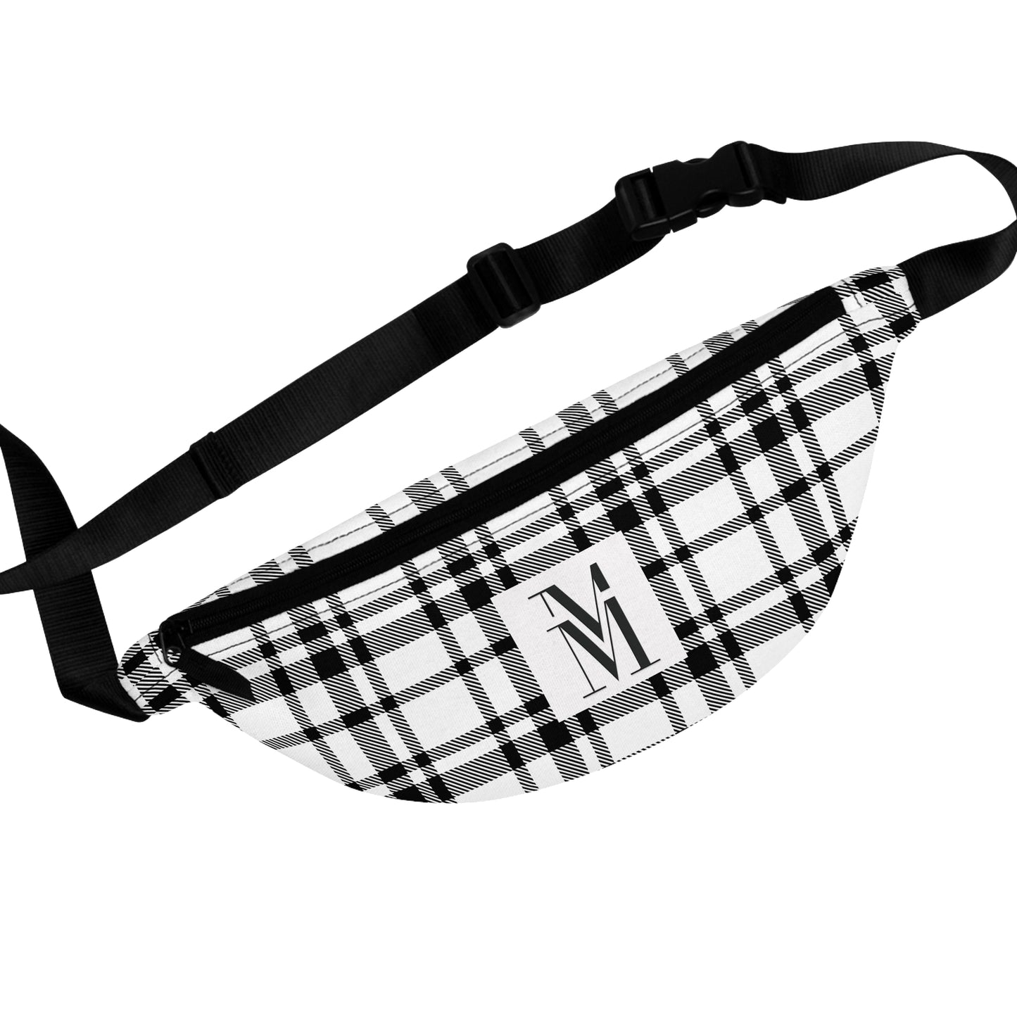 Mss Mia White Plaid Fanny Pack