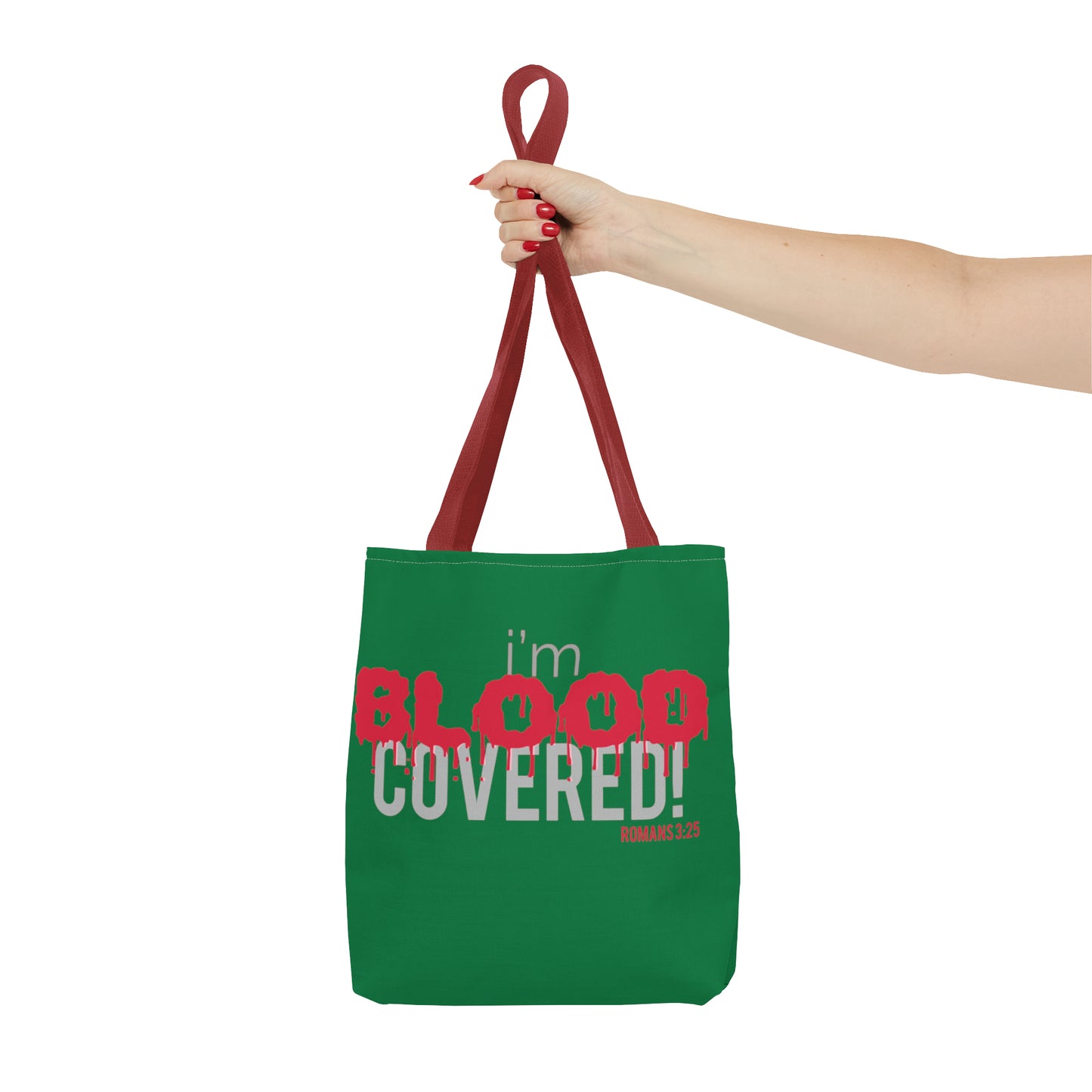 Collection B: “BLOOD Covered” Green Tote Bag