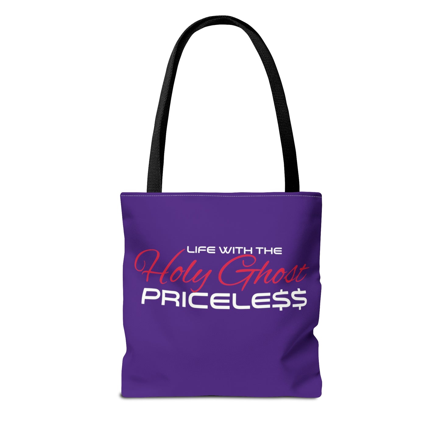 Collection A “Holy Ghost PRICELESS” Purple Tote Bag