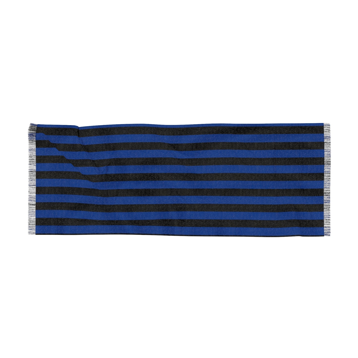 MssMia Dark Blue w/ Black Stripe Light Scarf