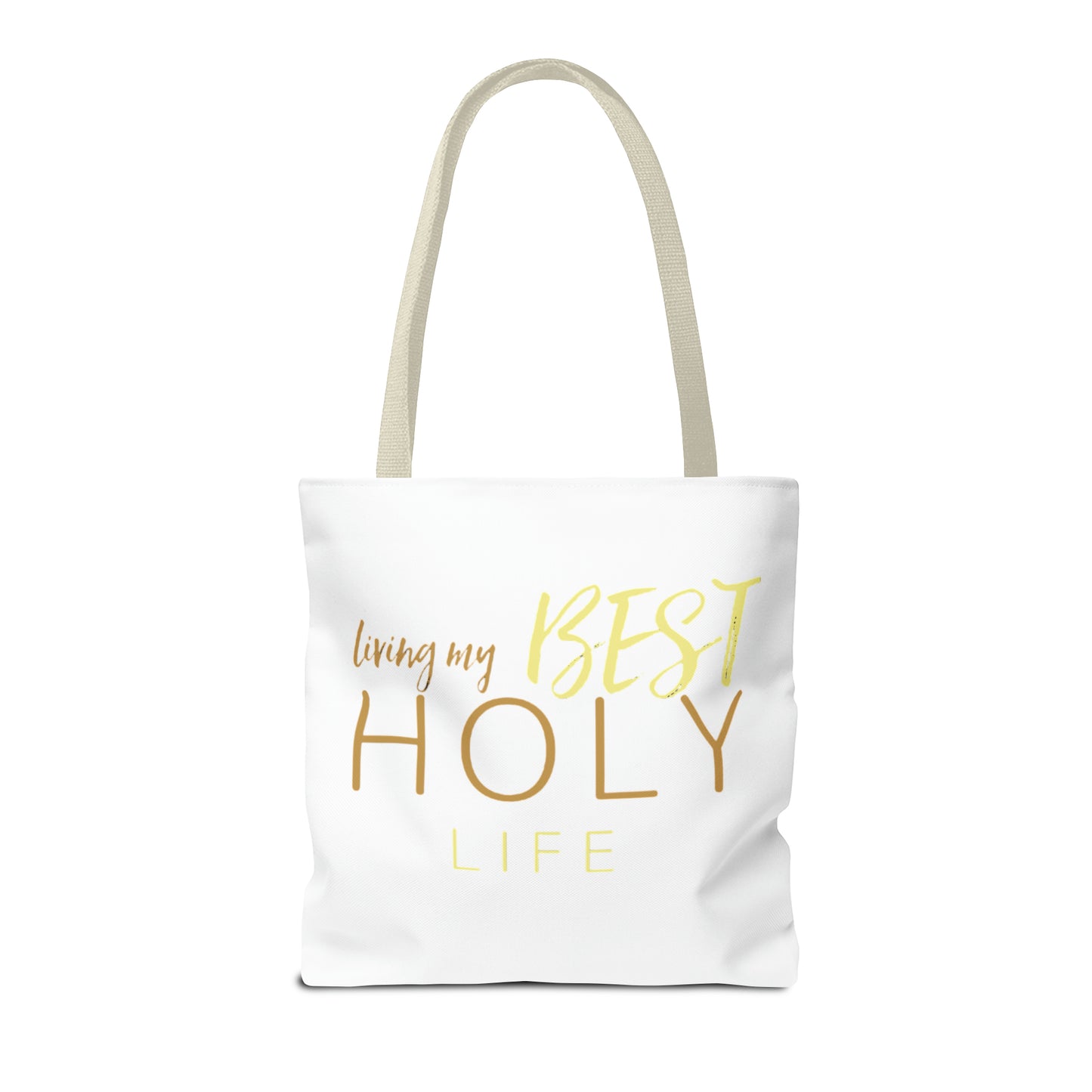 Collection A: “HOLYlife” White Tote Bag