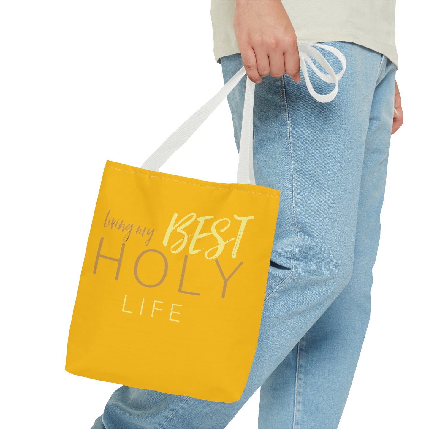 Collection A: “HOLYlife” Yellow Tote Bag