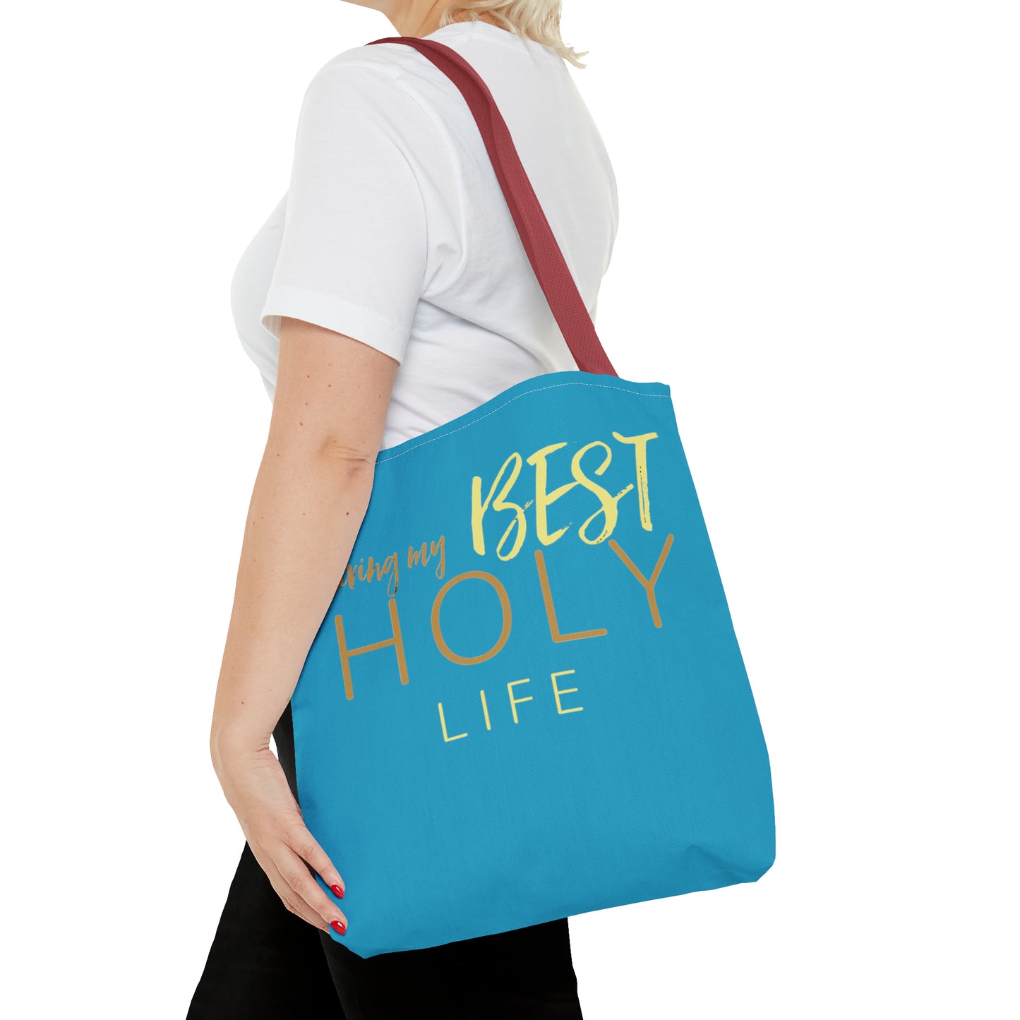 Collection A: “HOLYlife” Blue Tote Bag