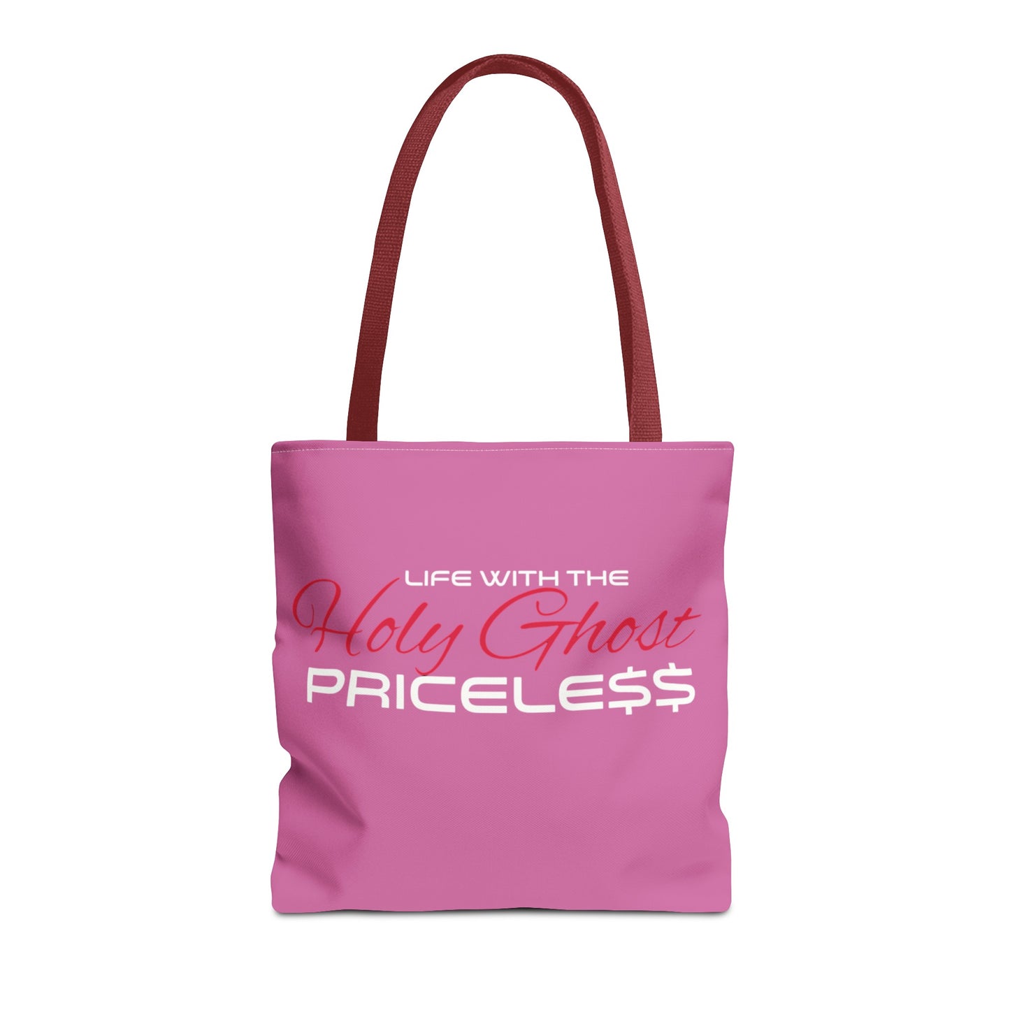 Collection A “Holy Ghost PRICELESS” Pink Tote Bag