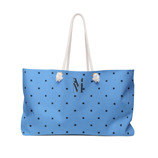 Mss Mia Light Blue Polka Dot Weekender