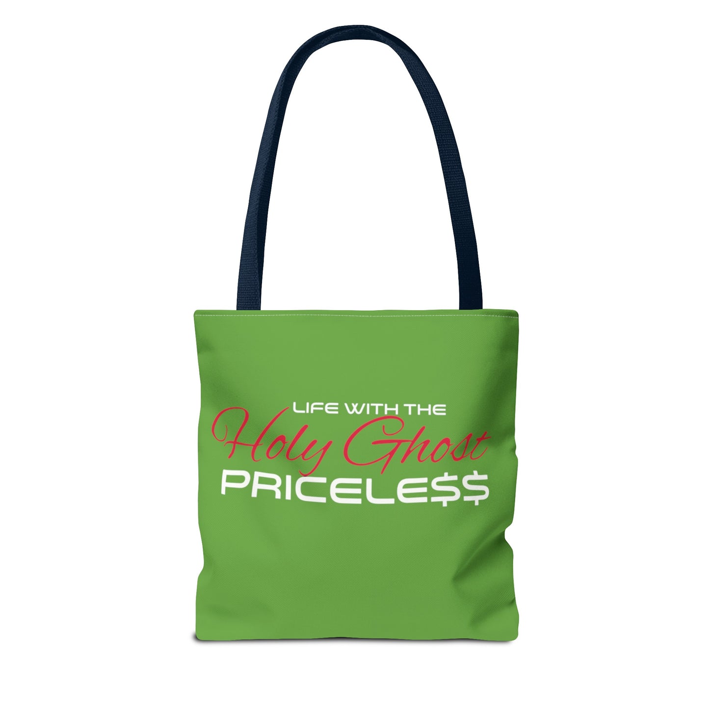 Collection A “Holy Ghost PRICELESS “ Green Tote Bag