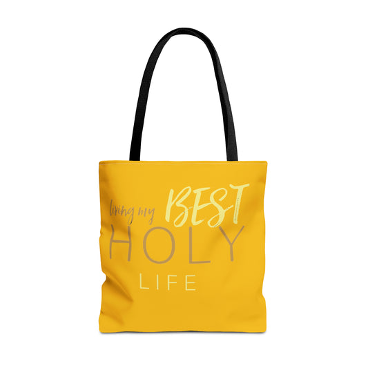 Collection A: “HOLYlife” Yellow Tote Bag