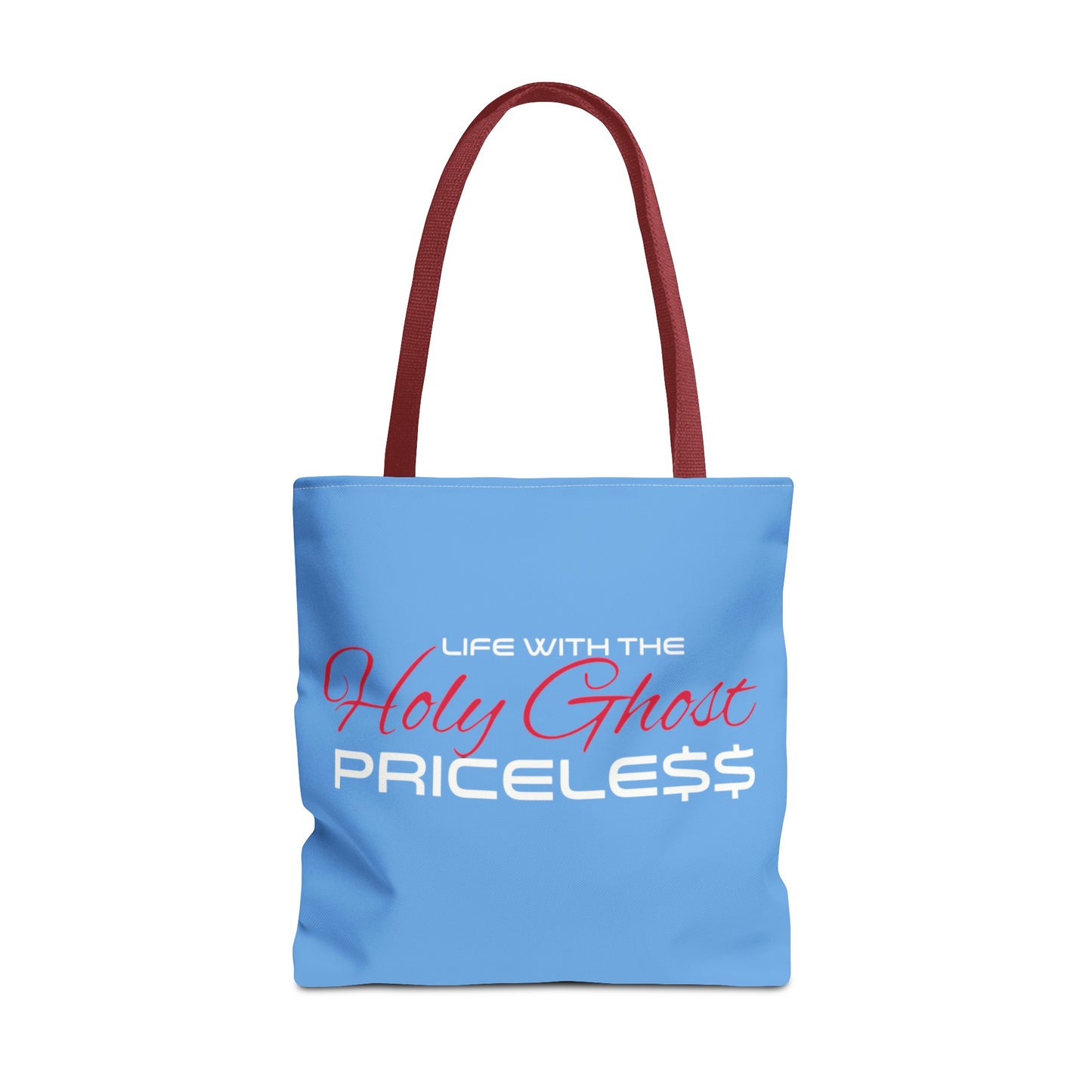 Collection A “Holy Ghost PRICELESS “ Blue Tote Bag