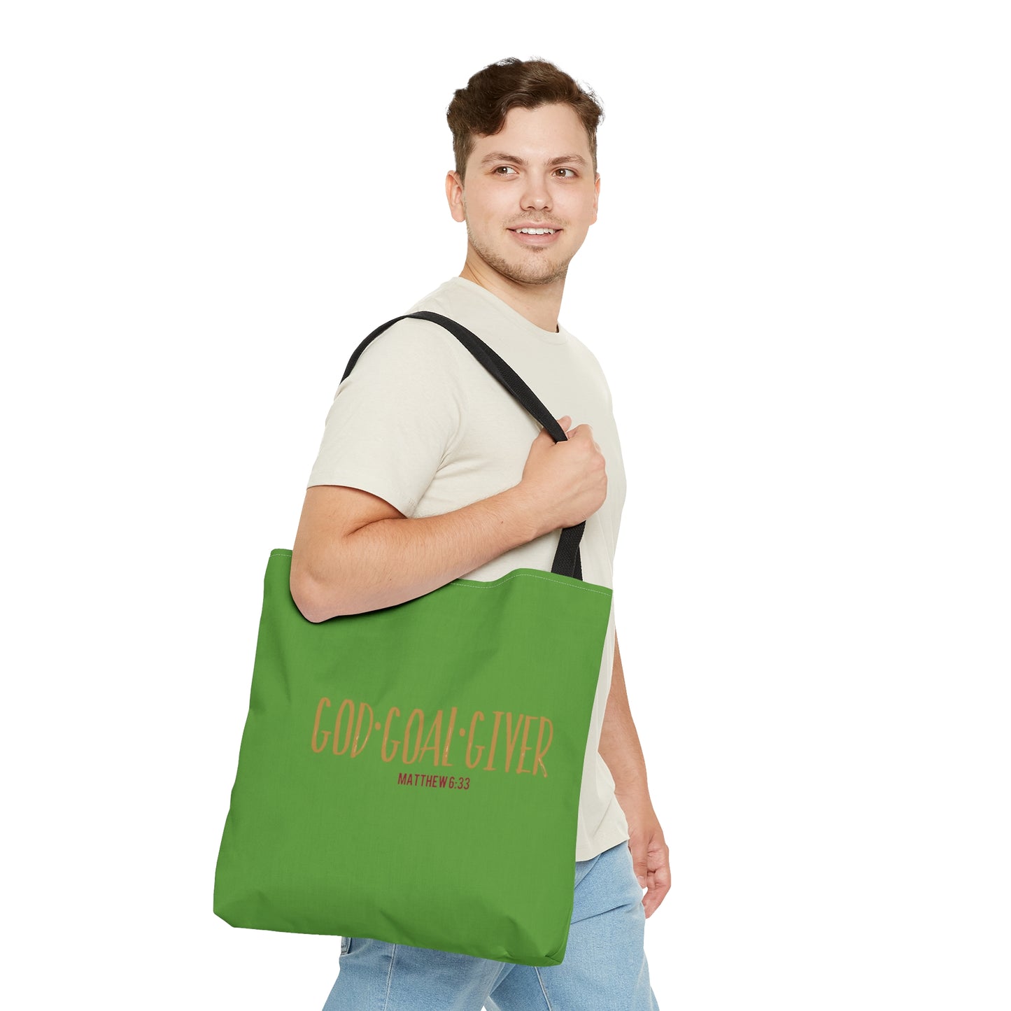 “Goal Giver” Light Green Tote Bag