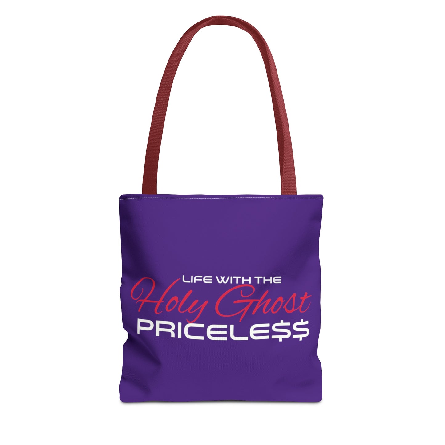 Collection A “Holy Ghost PRICELESS” Purple Tote Bag