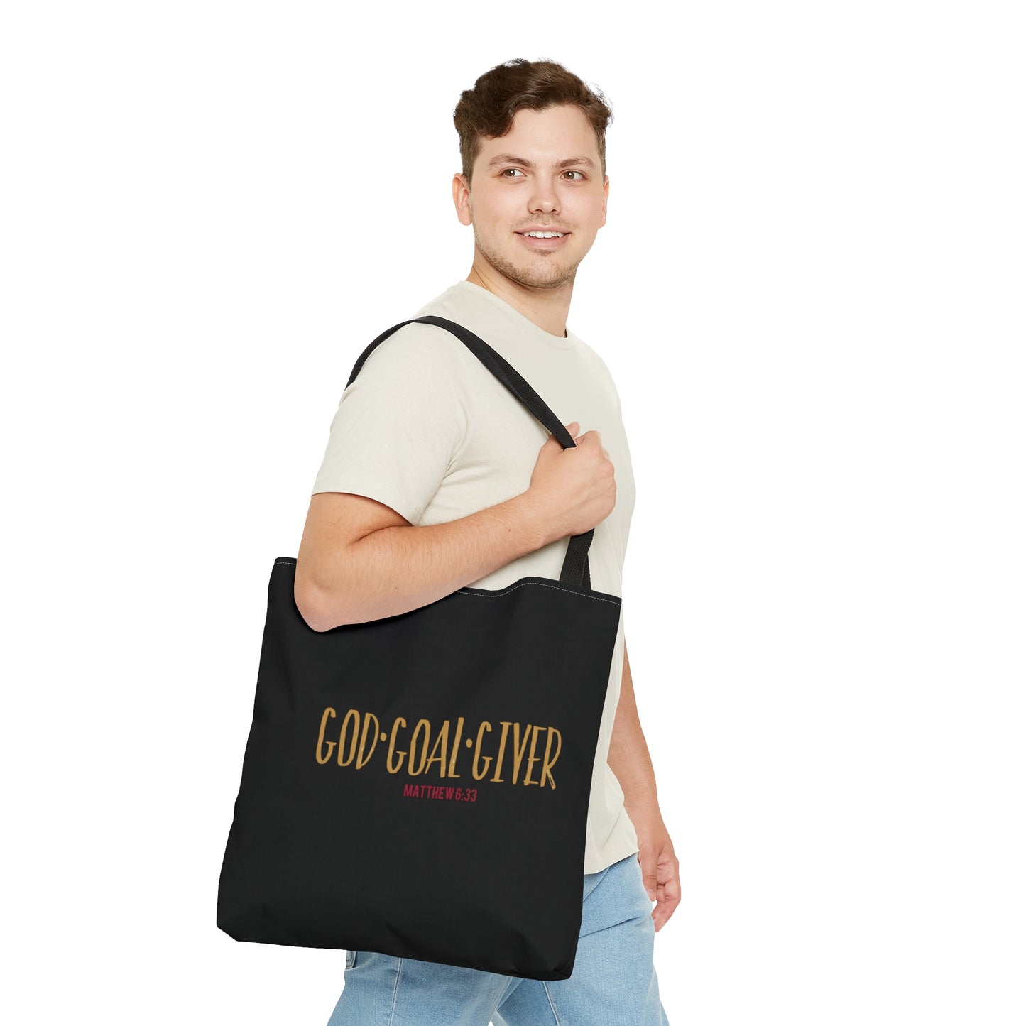 “Goal Giver” Black Tote Bag