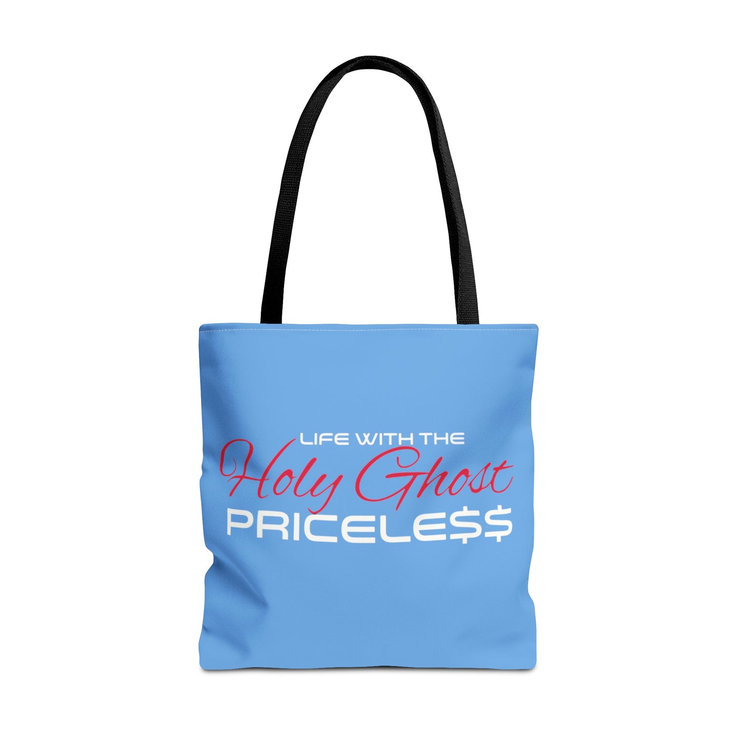 Collection A “Holy Ghost PRICELESS “ Blue Tote Bag