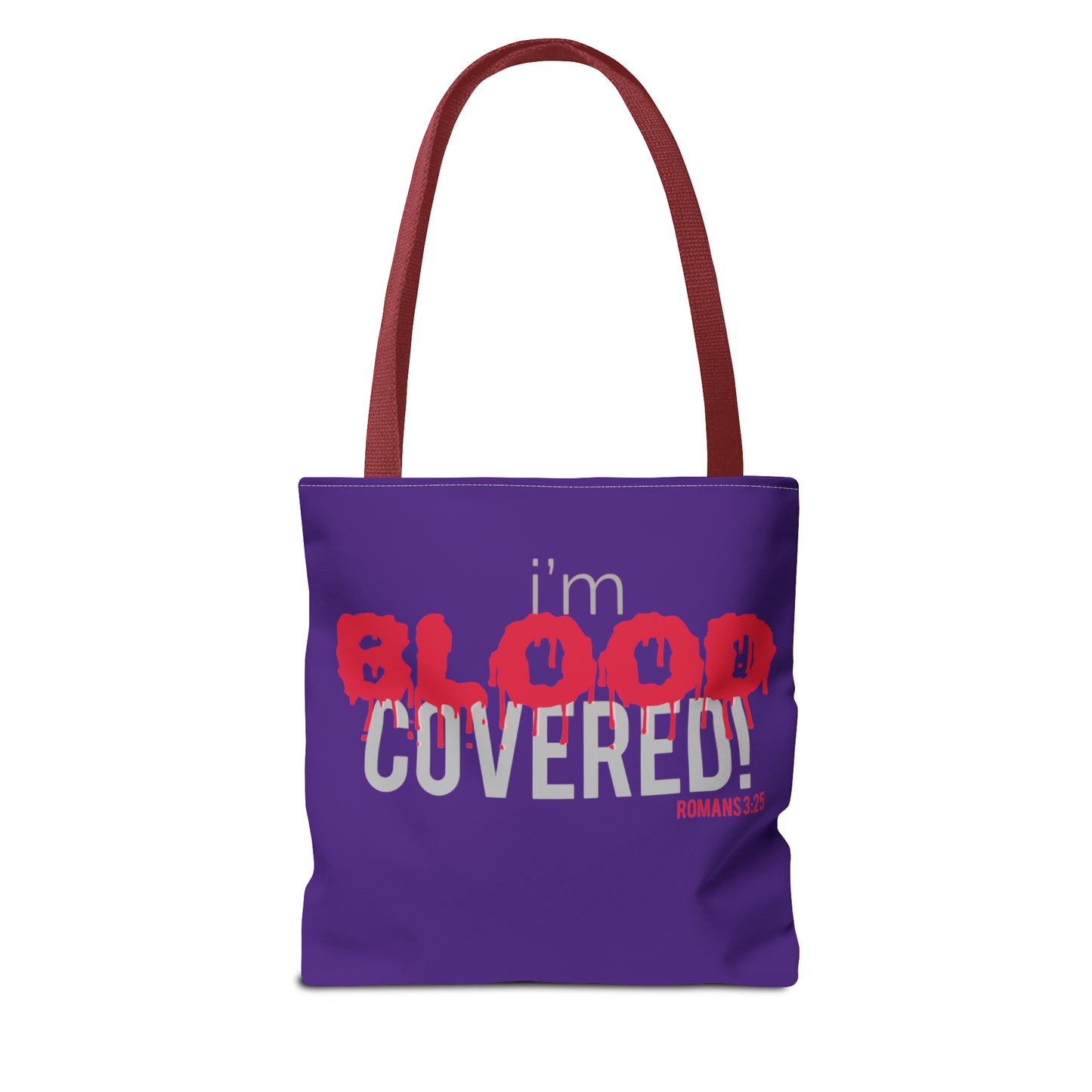 Collection B: “BLOOD Covered” Purple Tote Bag