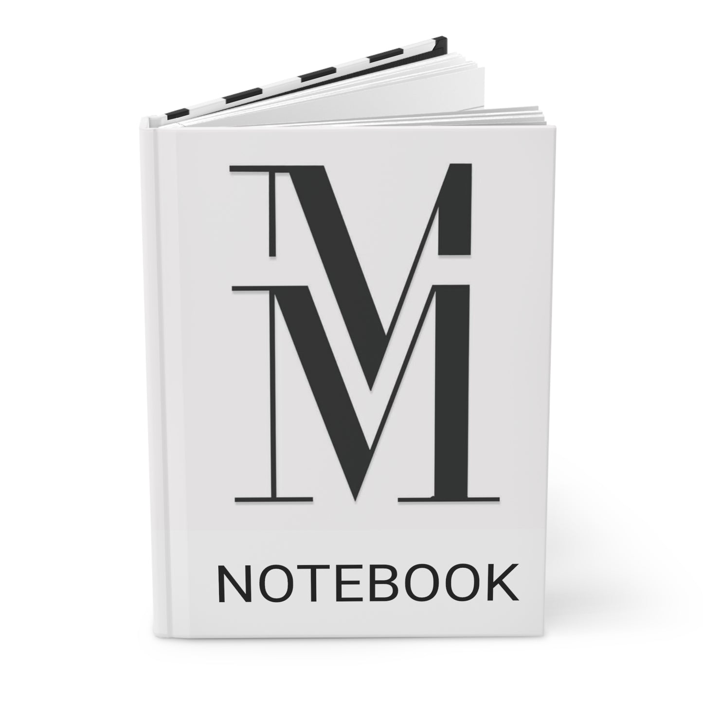Mss Mia White Hardcover Stripe Journal Matte