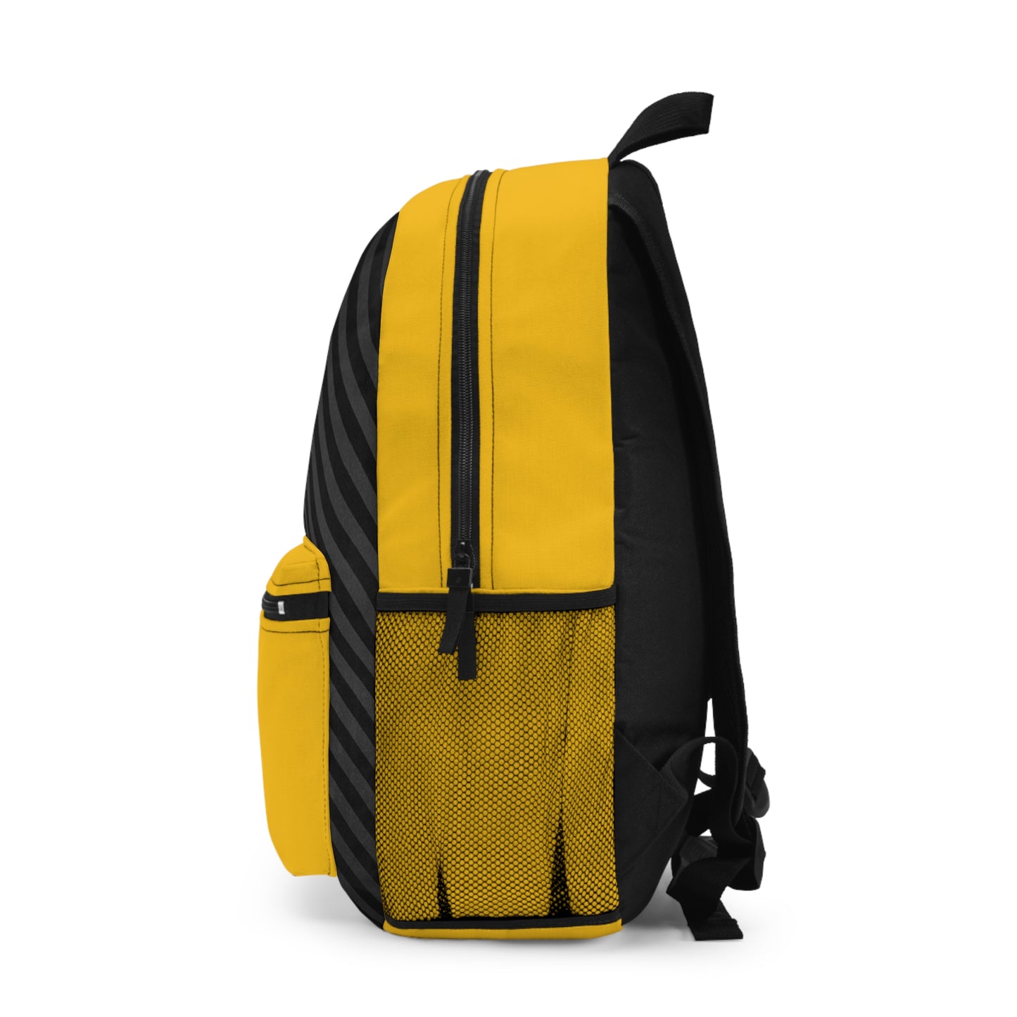 Mss Mia Yellow w/Black Diagonal Stripe Backpack