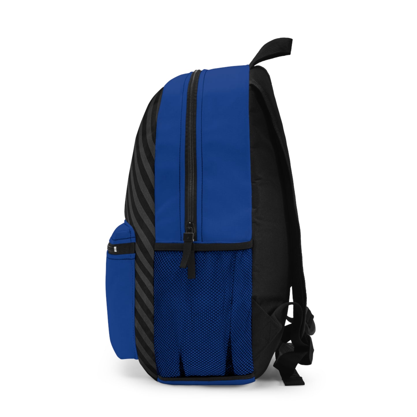 Mss Mia Dark Blue w/Black Diagonal Stripe Backpack