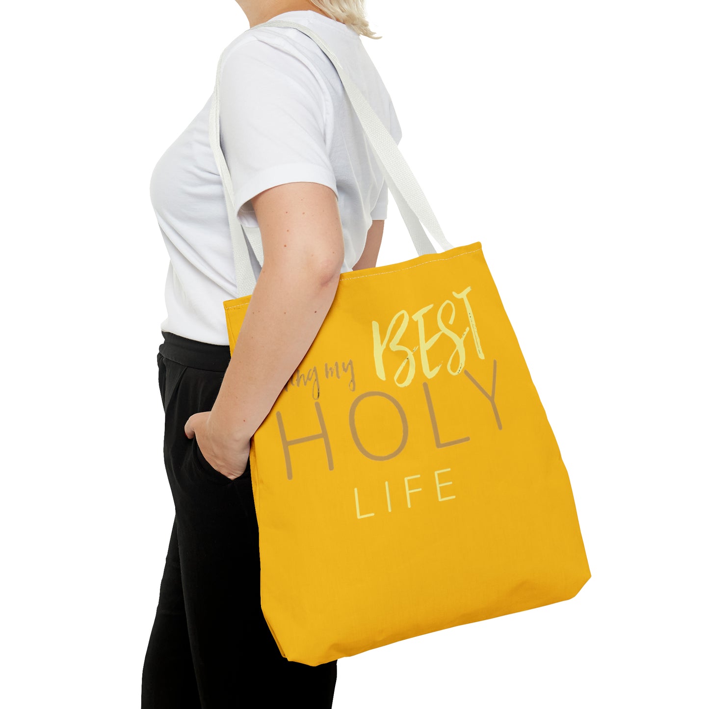 Collection A: “HOLYlife” Yellow Tote Bag