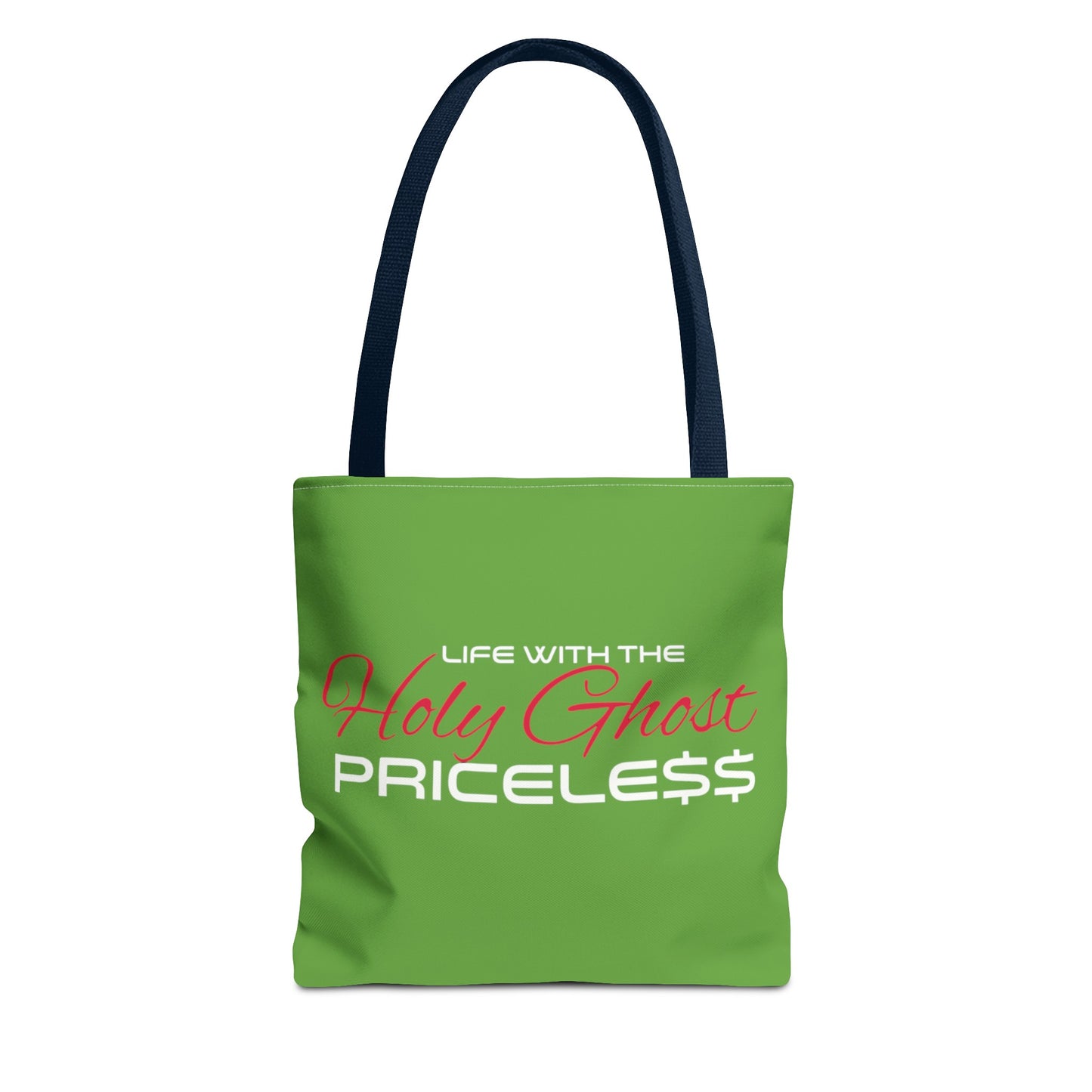 Collection A “Holy Ghost PRICELESS “ Green Tote Bag