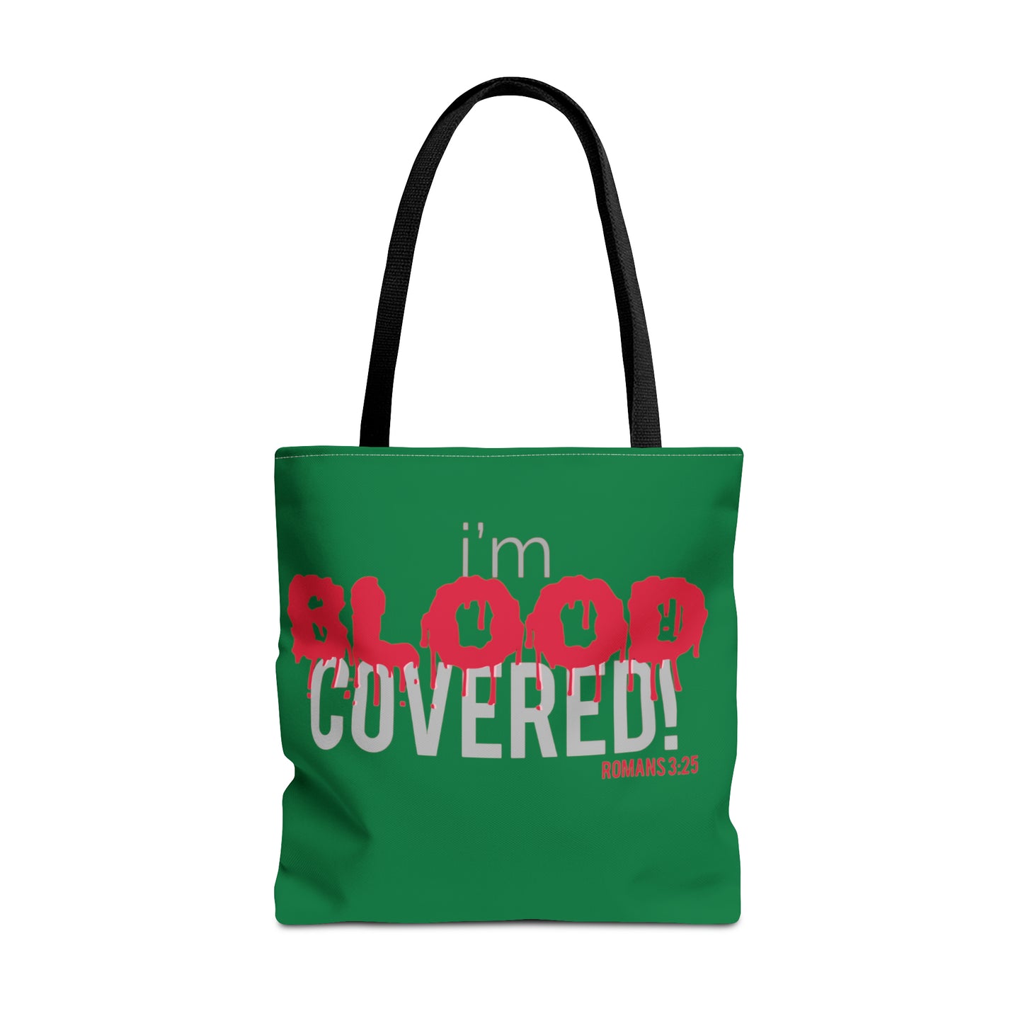 Collection B: “BLOOD Covered” Green Tote Bag