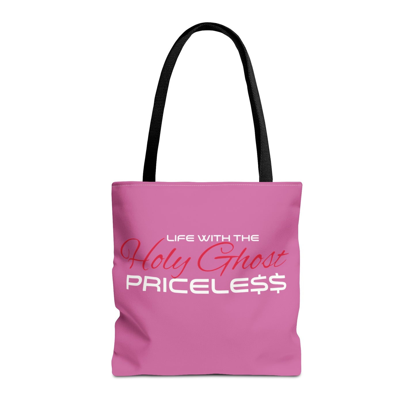 Collection A “Holy Ghost PRICELESS” Pink Tote Bag