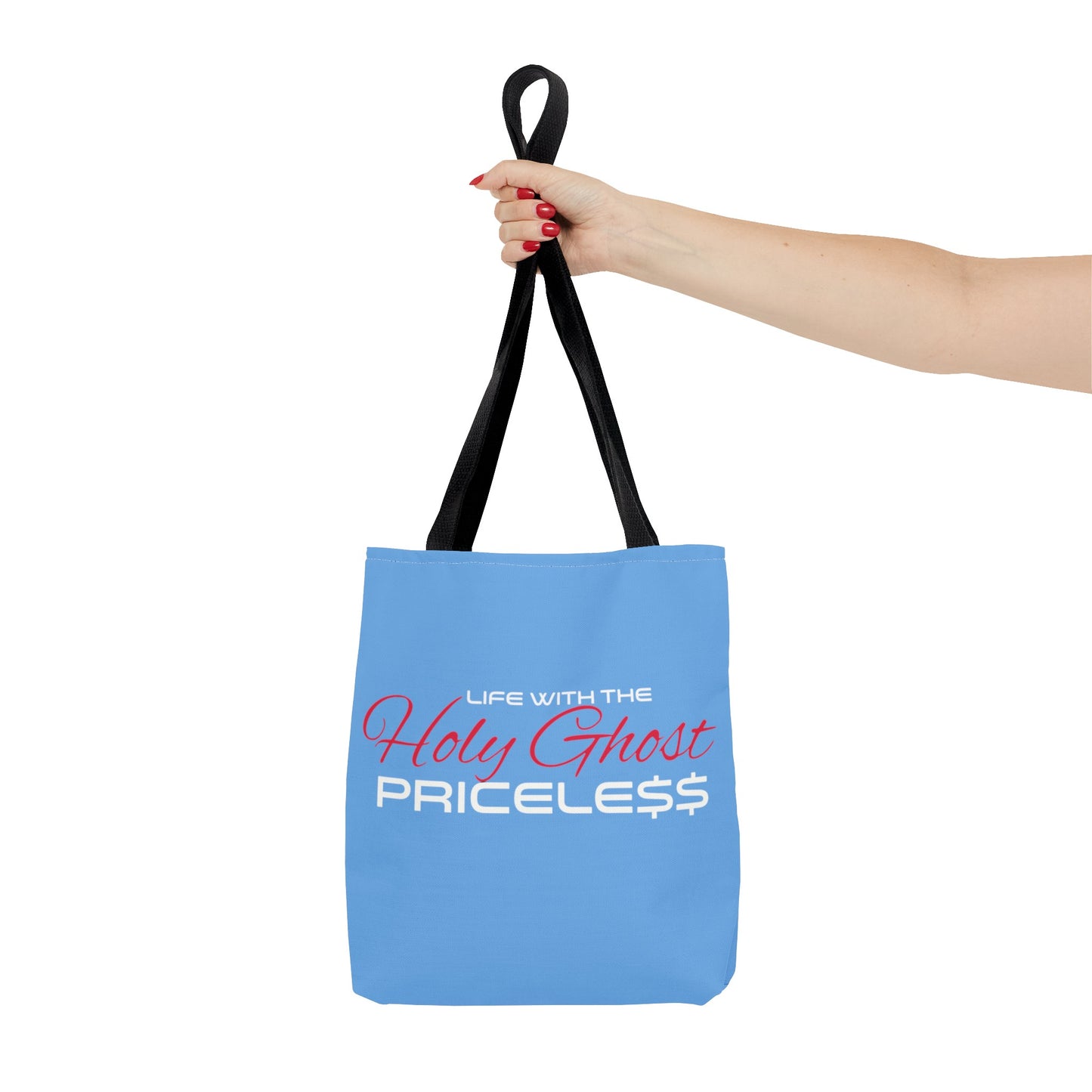 Collection A “Holy Ghost PRICELESS “ Blue Tote Bag