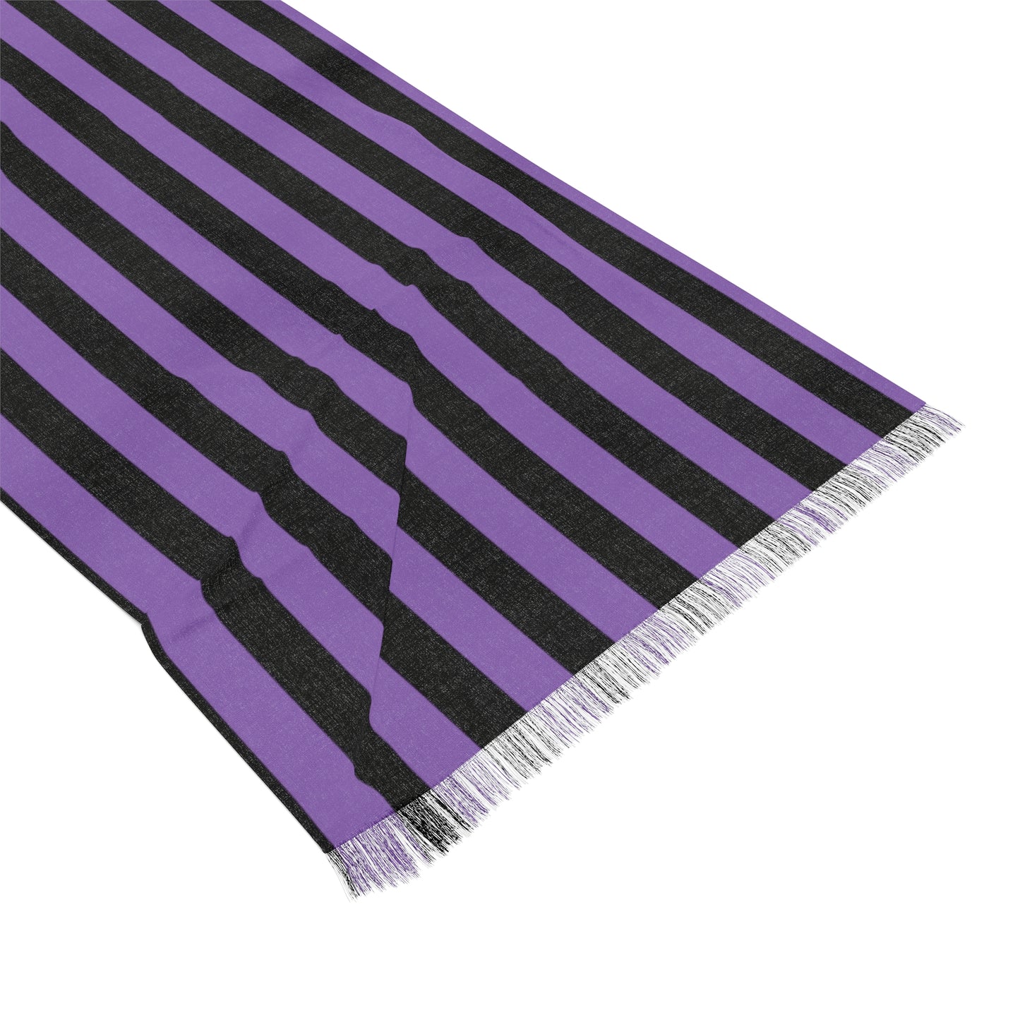 MssMia Purple w/Black Stripe Light Scarf